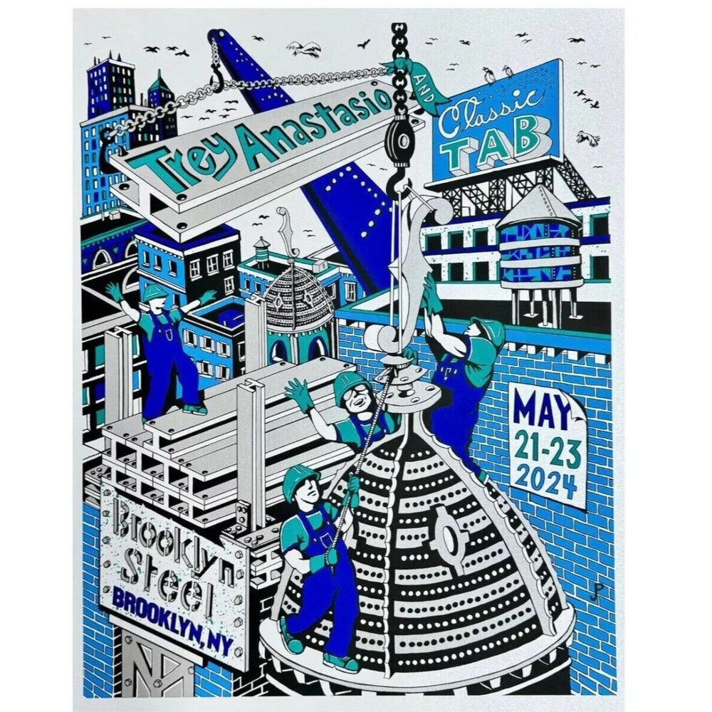 Trey Anastasio TAB Brooklyn Steel Jim Pollock Poster Phish Lot #/75 & # /100 AE